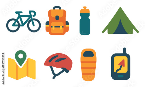 Cycle Tourism Icons