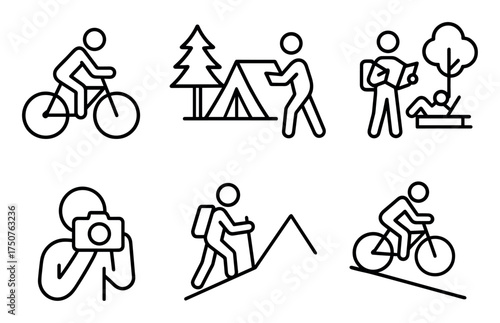 Cycle Tourism Icons