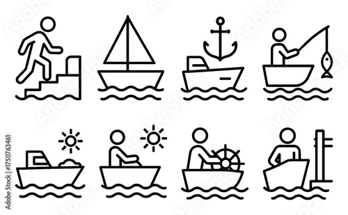 Boat Trip Icons