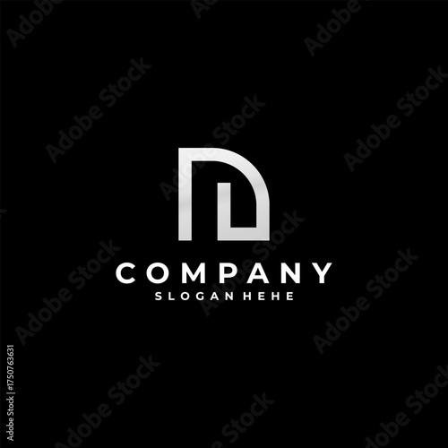 Modern design Letter N logo vector