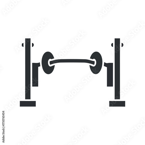 Barbell Icon – Minimal Fitness and Gym Symbol
