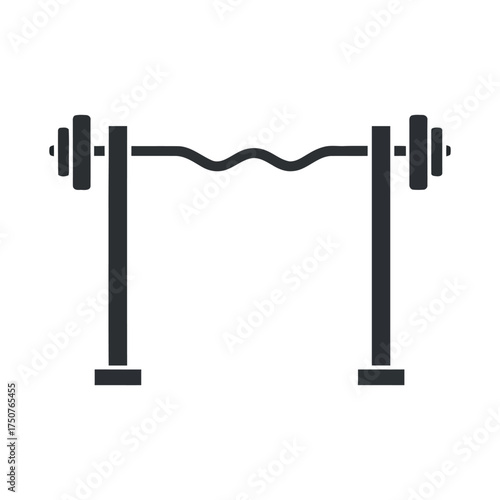 Barbell Icon – Minimal Fitness and Gym Symbol