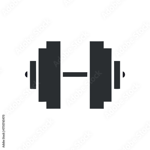 Barbell Icon – Minimal Fitness and Gym Symbol