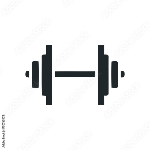 Barbell Icon – Minimal Fitness and Gym Symbol