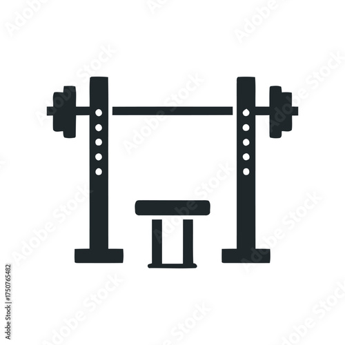 Barbell Icon – Minimal Fitness and Gym Symbol