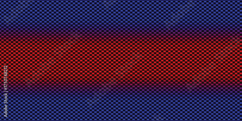 Carbon Fiber Pattern Blue & Red Gradient Monochrome with Central Illumination and Vignette.