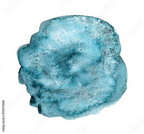 Green watercolor stain. Watercolor background for logo or text.