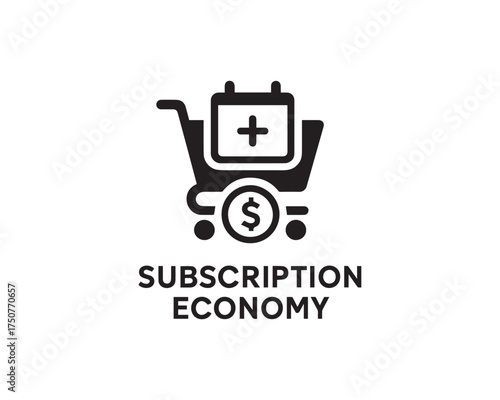 Subscription economy icon vector design illustration