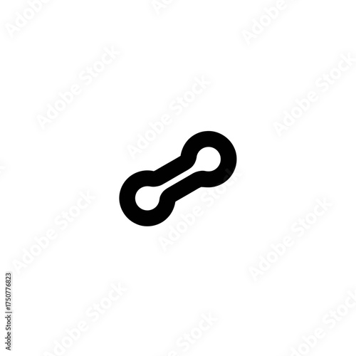 Simple black link icon suitable for websites, presentations, or digital designs. Easytouse symbol for indicating clickable links and navigation.