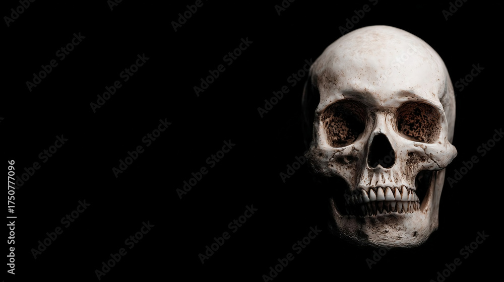 Fototapeta premium scary halloween background with skull
