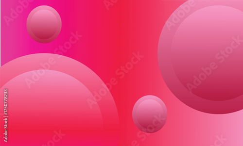 Pink and Red Gradient with Soft Circles abstract background