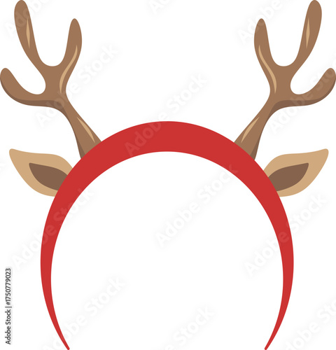 Reindeer Antlers Headband Christmas Illustration
