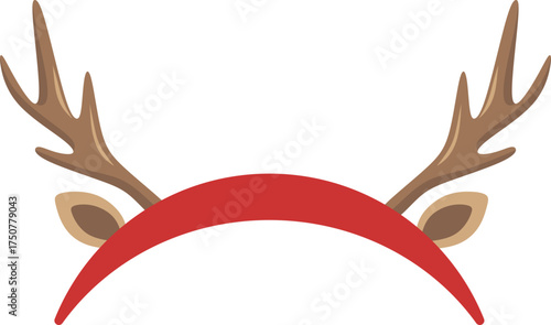 Reindeer Antlers Headband Christmas Illustration