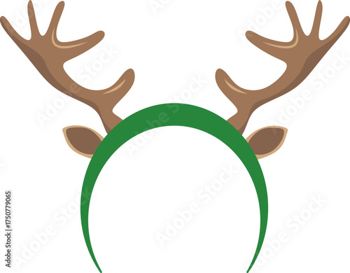 Reindeer Antlers Headband Christmas Illustration