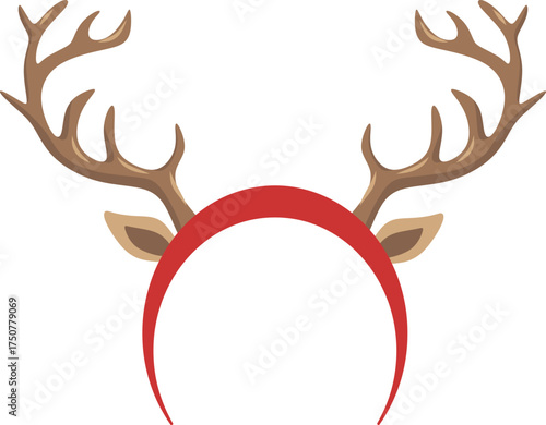 Reindeer Antlers Headband Christmas Illustration