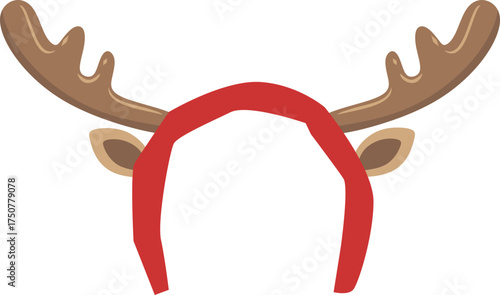Reindeer Antlers Headband Christmas Illustration