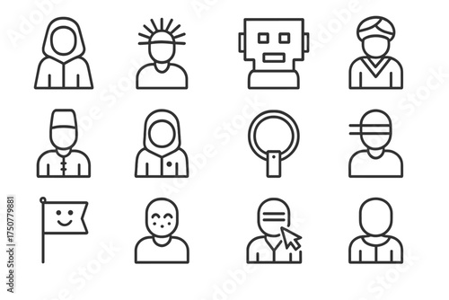 Symbol digital celebration wear flag ceremonial toggle avatar icon virtual heritage icons