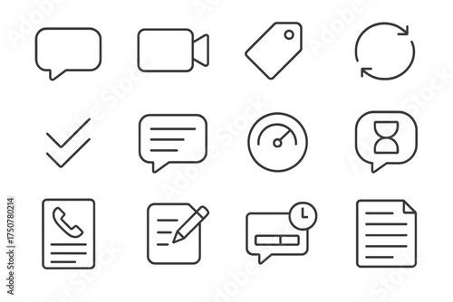 Tag direct client bubble project vector icon call confirmation icons communication clarification