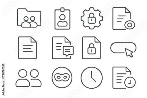 Gear settings activity access permission tag mask file vector icon icons folder