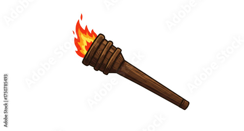 vector illustration of a burning match