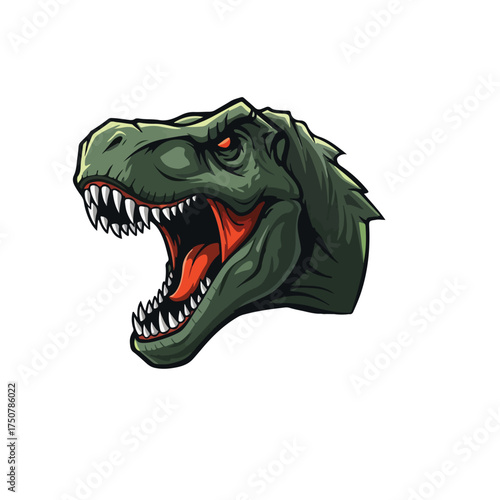 t rex as a simple logo vector illustration