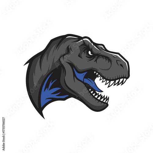 t rex as a simple logo vector illustration