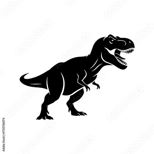 t rex as a simple logo vector illustration