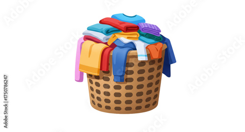 laundry basket isolated