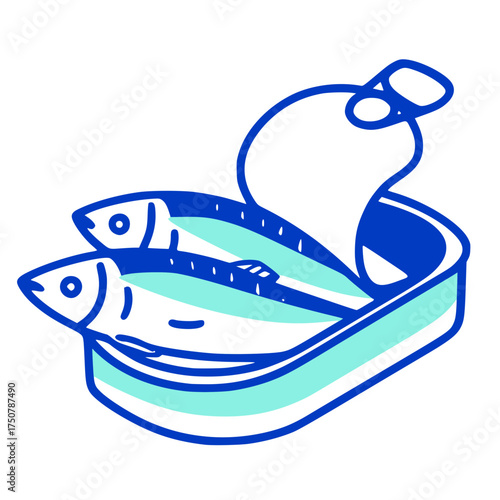 two Sardines Canned with Lid Sail