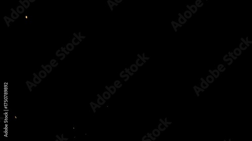 Explosion with golden confetti animation