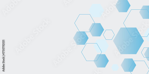 Abstract blue hexagon banner background. Eps10 vector