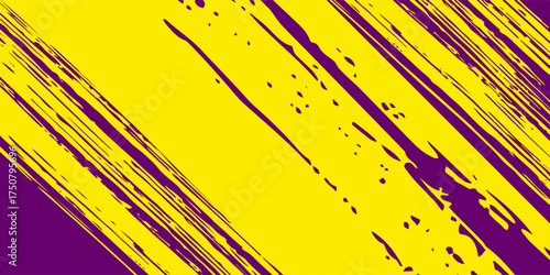 Abstract Yellow Grunge Background With Purple Scratch Texture