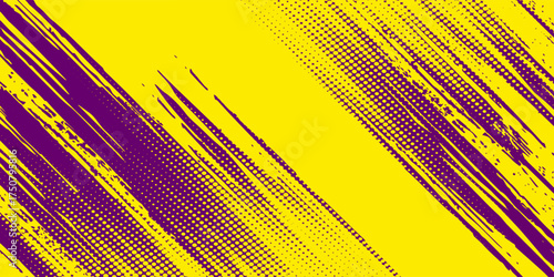 Abstract Yellow Grunge Background With Purple Scratch Texture