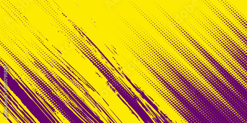 Abstract Yellow Grunge Background With Purple Scratch Texture
