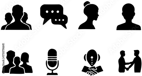 vector silhouette of a woman with long hair