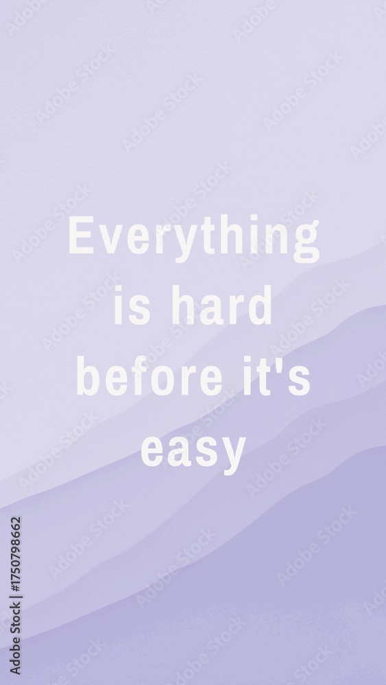 Fototapeta premium Everything hard before easy Instagram story template