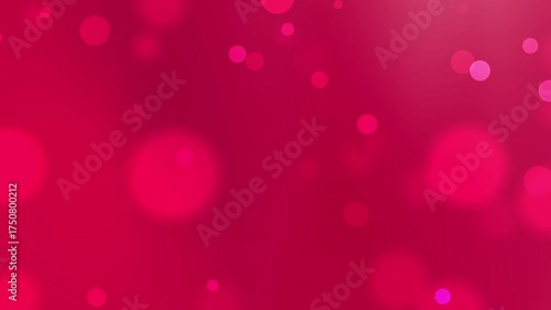 Red backdrop with pink circles in bokeh effect. Perfect for valentines day designs or feminine marketing materials, with a festive and vibrant red and pink color scheme.