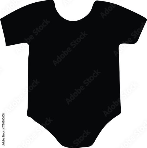 Black Baby Bodysuit Silhouette Illustration
