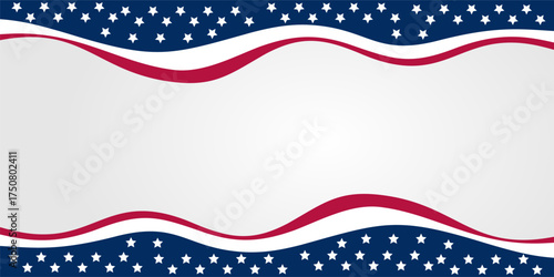 Columbus Day celebration background with free copy space. American flag color design is perfect for your design.