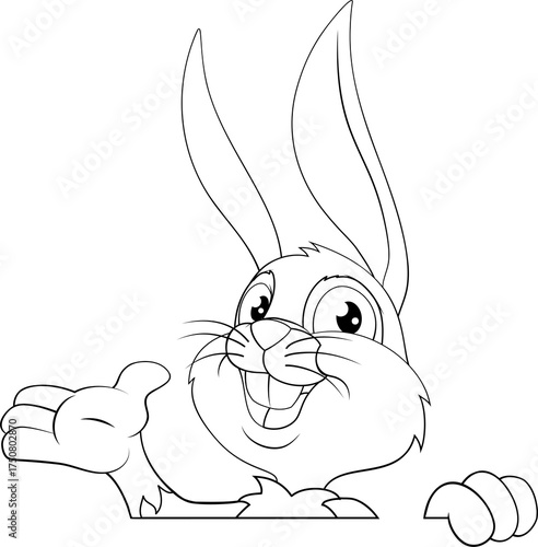 Easter Bunny Rabbit Cartoon...