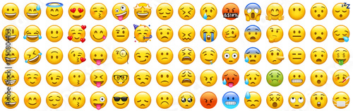 Emoji big set. Vector