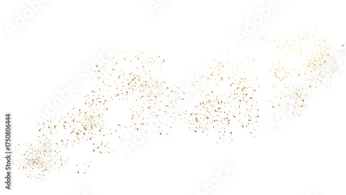gold sparkles dust particles on transparent background