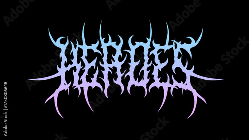 heroes text typography, lettering metal style vector design for t-shirt print apparel