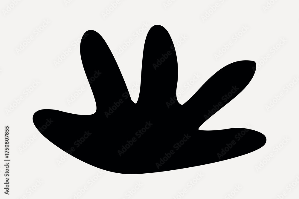 Obraz premium Abstract organic black shape design. vector