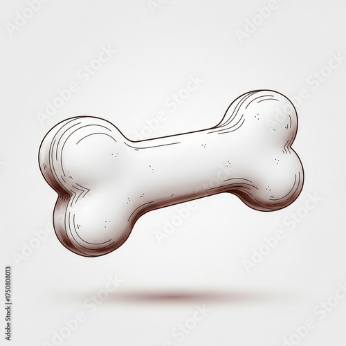 Illustrated bone with shaded texture on white.