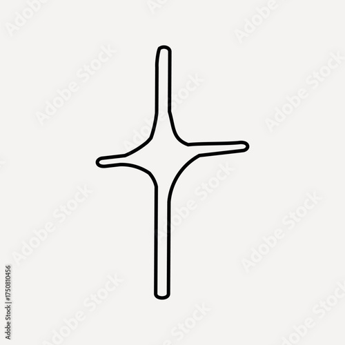 Minimalist abstract star design vector