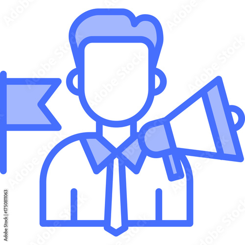 Tour Guide blue icon
