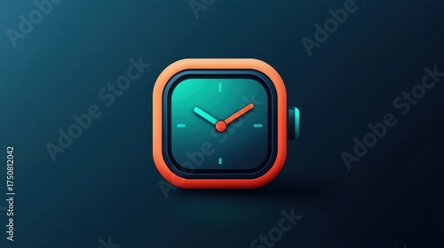 Square Digital Watch Time Icon