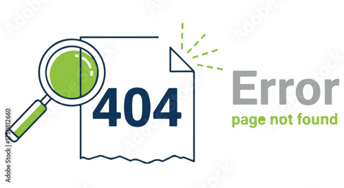 404 error page not found illustration, isolated on transparent background