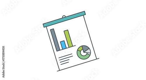 Conceptual financial presentation chart indicating business growth and performance analytics